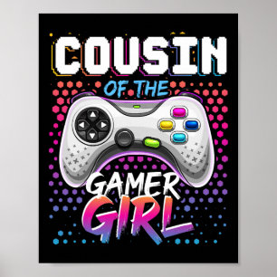 Kumsin i Gamer Girl Matching Video Game Birth Poster