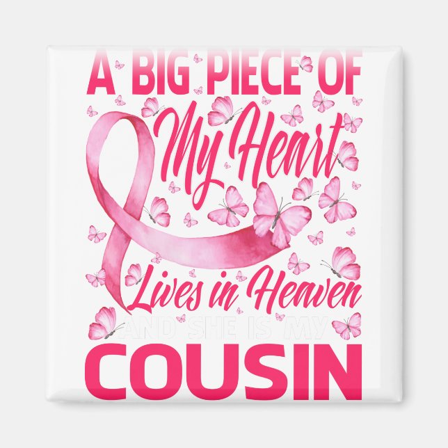 Kumsin i Heaven Butterfly Fantastisk Breast Cancer Magnet (Framsidan)