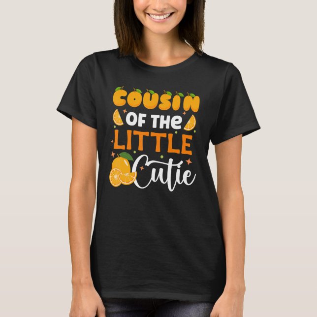 Kumsin Little Cutie Baby Shower Orange Birthday Pa T Shirt (Framsida)