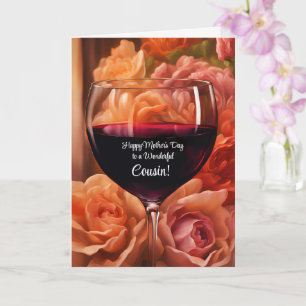 Kumsin Mors dag med Vin och Blommor Kort