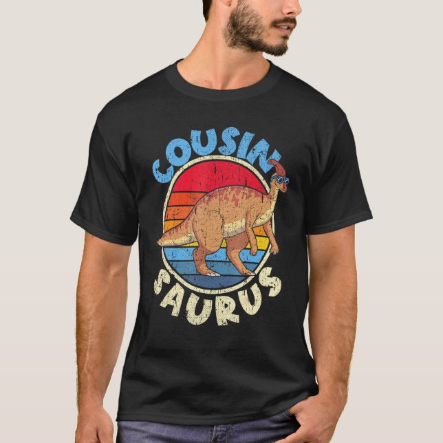 Kumsin Saurus I Parasaurolophus I Family Matching T Shirt (Framsida)