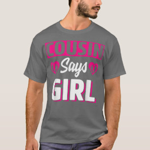 Kumsin Says Girl Cute Gender Reveal Team Rosa Baby T Shirt