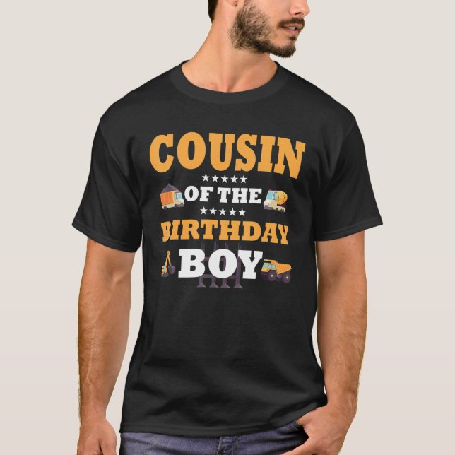 Kumsin till Birthday Boy Construction Worker B-D T Shirt (Framsida)