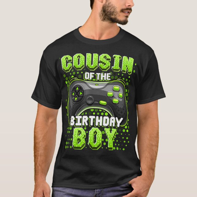 Kumsin till Birthday Boy Matching Video Game Bir T Shirt (Framsida)