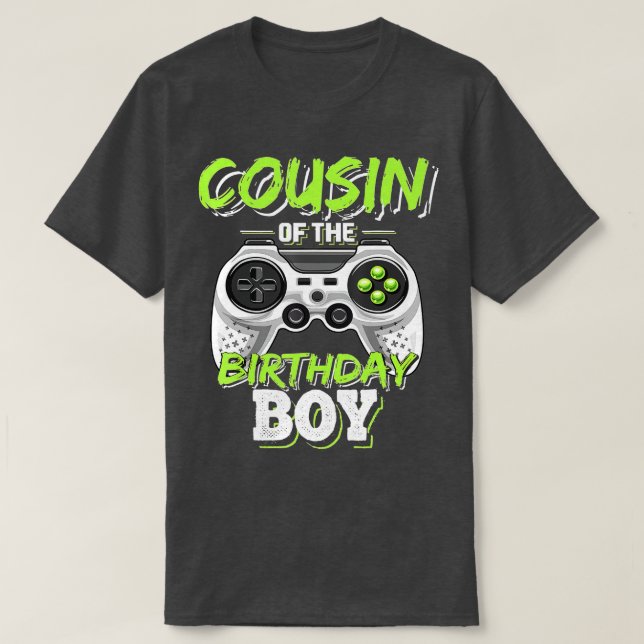 Kumsin till Birthday Boy Matching Video Game Bir T Shirt (Design framsida)