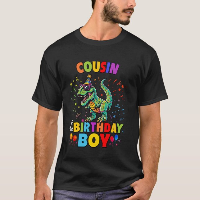 Kumsin till Birthday Boy TRex Dinosaur Party T Shirt (Framsida)
