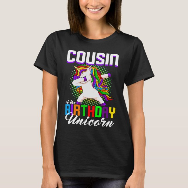 Kumsin till Birthday Princess Unicorn Dabbing Bd T Shirt (Framsida)