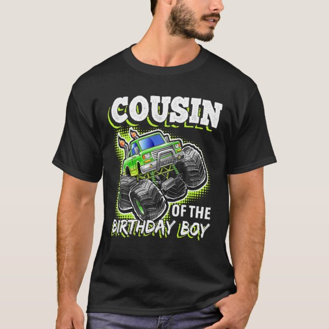 Kumsin till födelsedagskorgen Monster Lastbil föde T Shirt (Framsida)