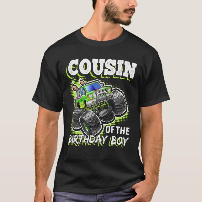 Kumsin till födelsedagskorgen Monster Lastbil föde T Shirt (Framsida)