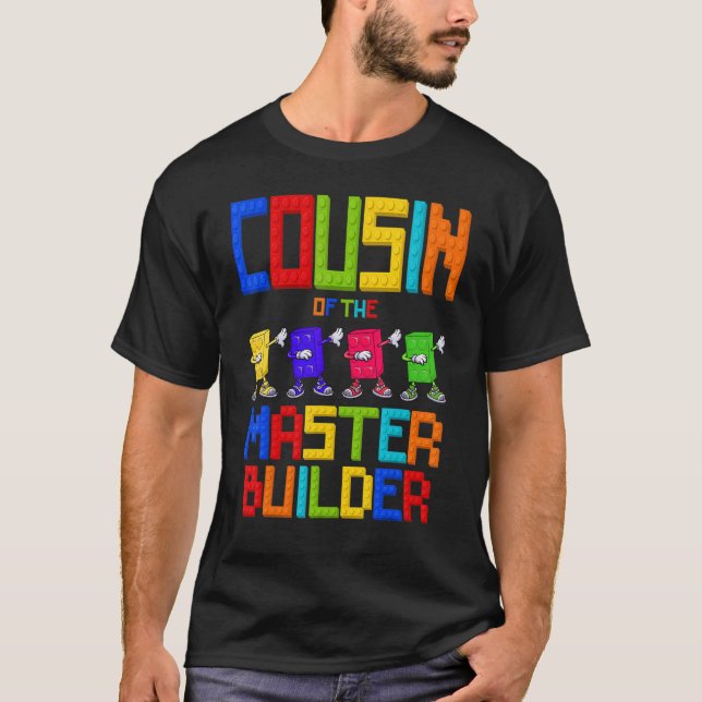 Kumsin till Master Builder Birthday Boy Blo T Shirt (Framsida)