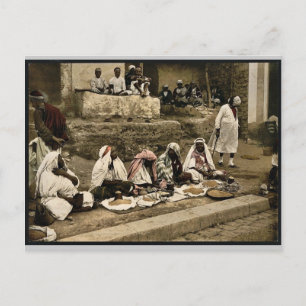 Kumssäljare och arabiska kaféer, Tunis, Tunisien Vykort