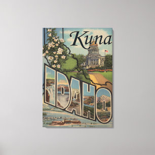 Kuna IdahoLarge brev ScenesKuna, legitimation Canvastryck