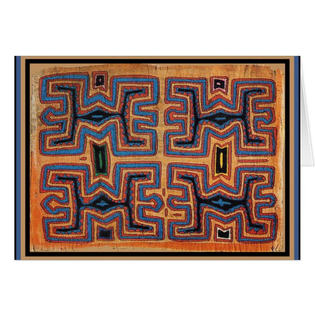 Kuna Indian Canoe Spirits Hälsningskort (Framsidan Horizontal)