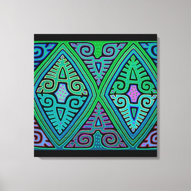 Kuna-indian diamant mola canvastryck (Framsida)