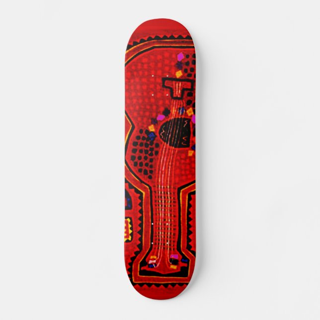 Kuna Indian Gitarr Skateboard (Framsida)