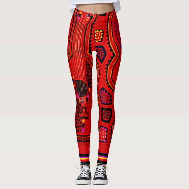 Kuna-indian gitarrleggings leggings (Framsida)