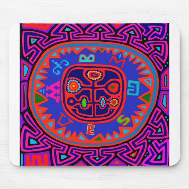 Kuna Indian Mola Compass Musmatta (Framsidan)