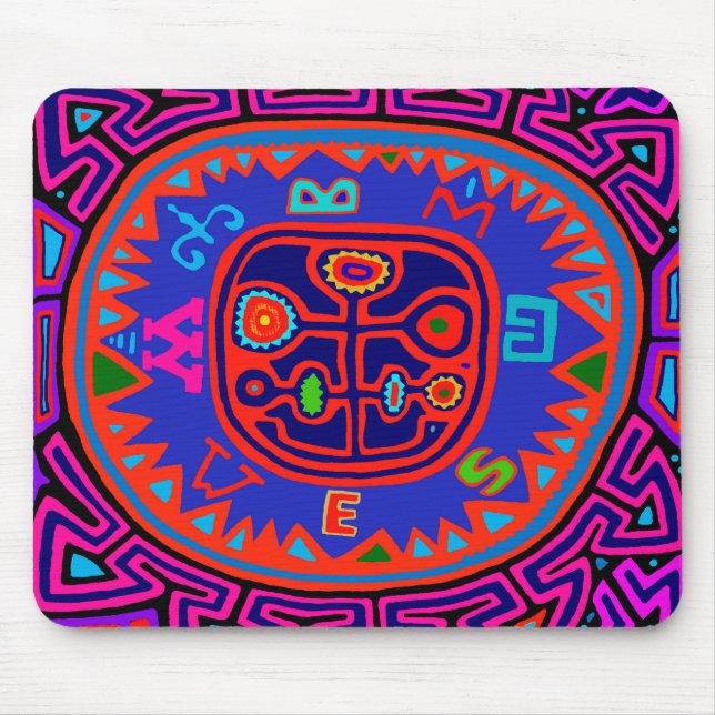 Kuna Indian Mola Compass Musmatta (Framsidan)