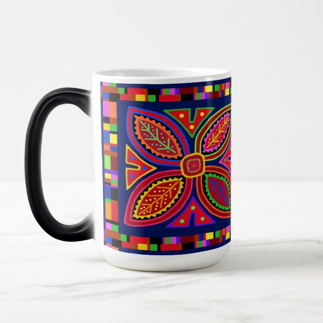 Kuna-indian Mola-flora Magisk Mugg (Vänster)