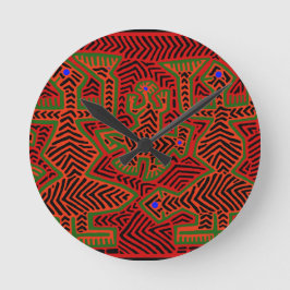 Kuna Indian Mola Spirits Rund Klocka