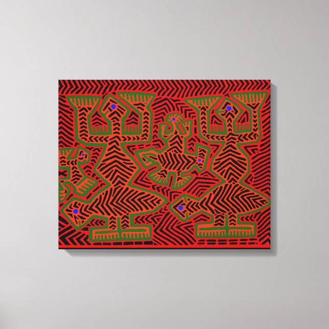 Kuna Indian Shaman Spirits Canvastryck (Framsida)