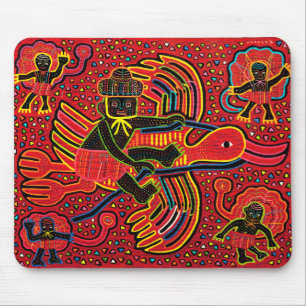 Kuna Indian Stork Bringing Baby Design Musmatta
