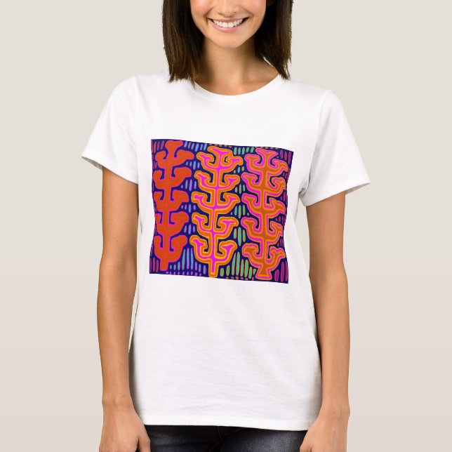 Kuna Indian Träd T Shirt (Framsida)