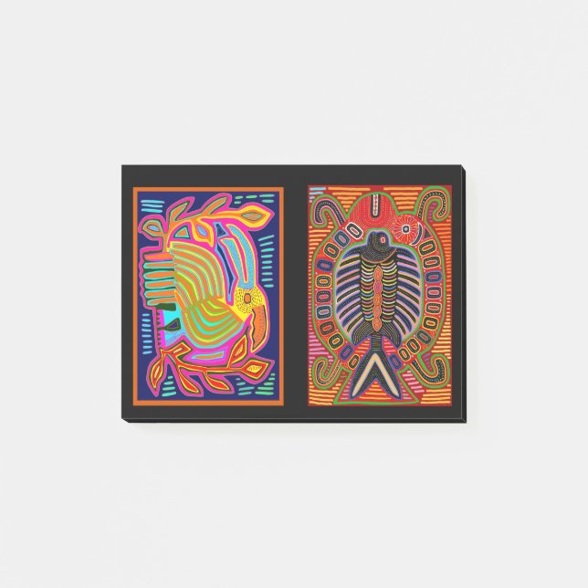 Kuna-indianer Mola-kollage Post-it Block (Framsida)