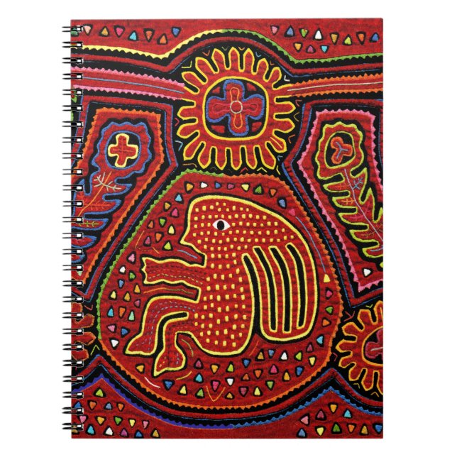 Kuna-indianflicka på cykel anteckningsbok (Framsidan)