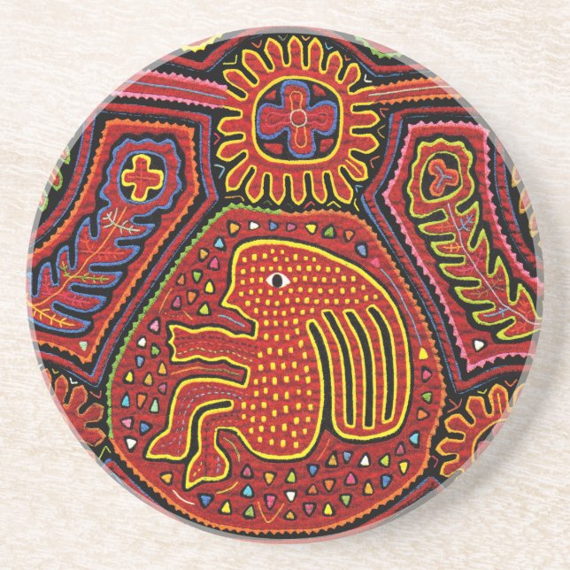 Kuna-indianflicka på cykel underlägg (Framsidan)