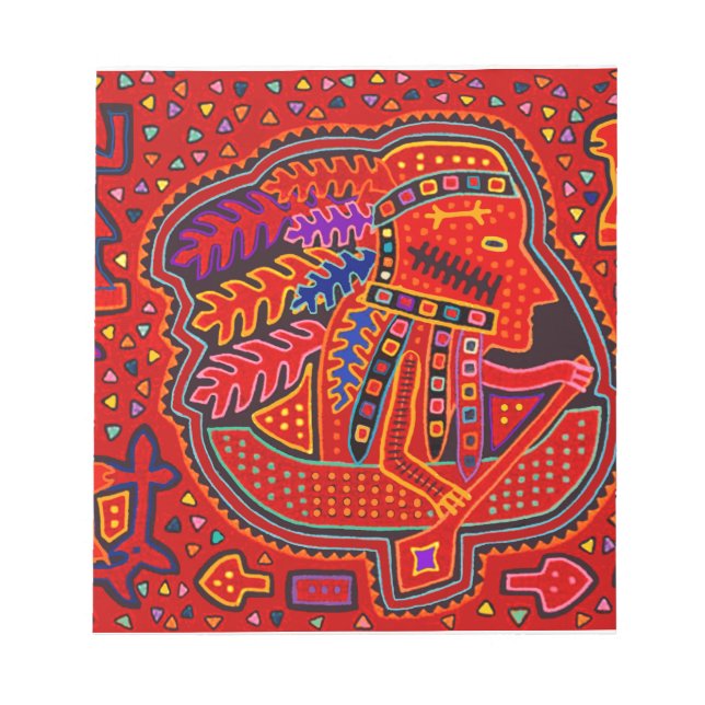 Kuna-indianman i kanot anteckningsblock (Framsida)