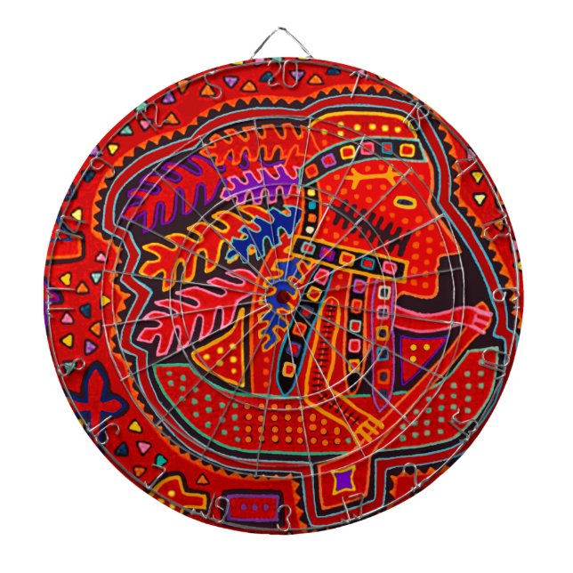 Kuna-indianman i kanot darttavla (Framsidan)