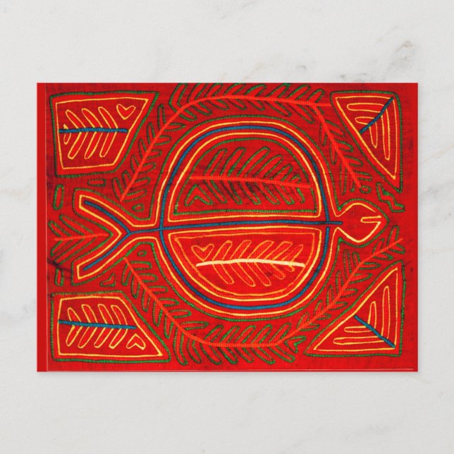 Kuna Mola Stingray Vykort (Framsida)