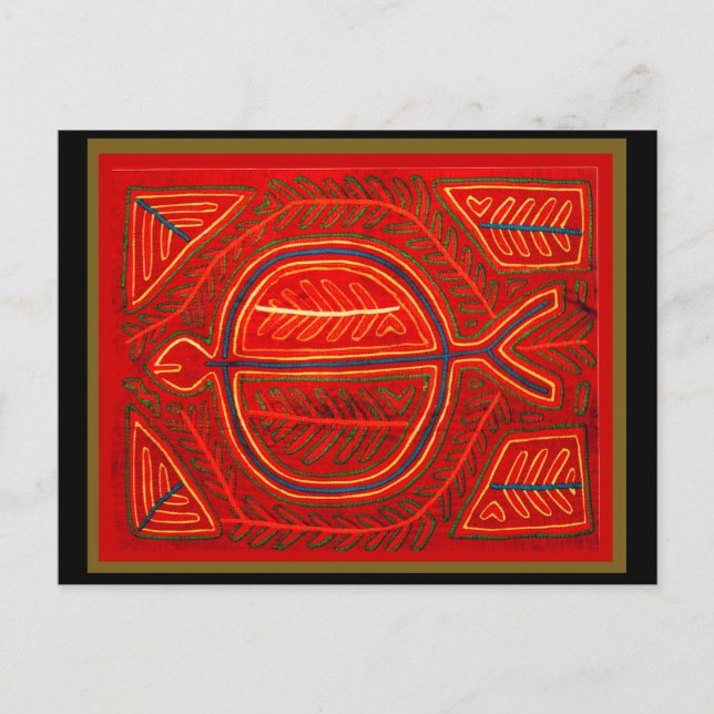 Kuna Mola Stingrocka Vykort (Framsida)