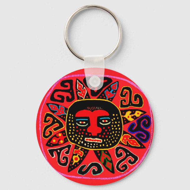 Kuna Tribal Del Sol Nyckelring (Framsida)