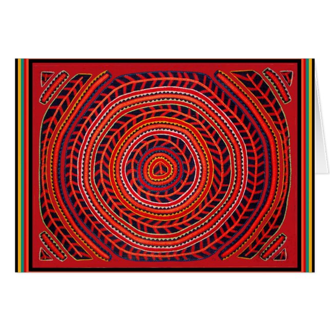 Kuna Tribal Universal Sol Hälsningskort (Framsidan Horizontal)