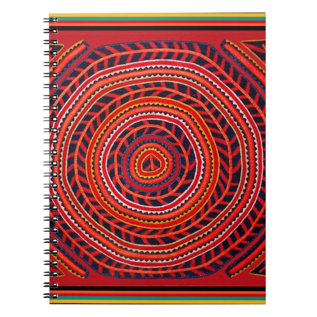 Kuna Tribal Universell Sol Anteckningsbok Med Spiral (Framsidan)