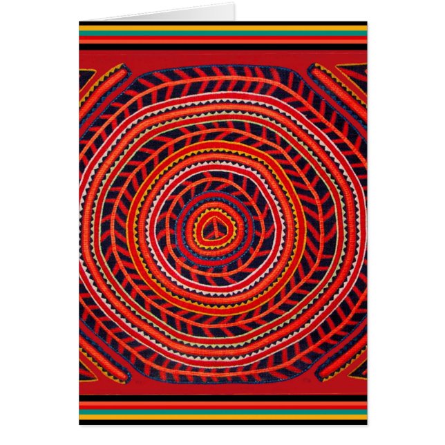 Kuna Tribal Universell Sol Hälsningskort (Framsidan)