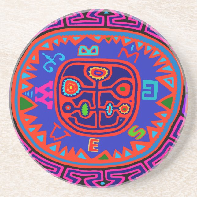 Kunaindian Mola Kompass Underlägg (Framsidan)