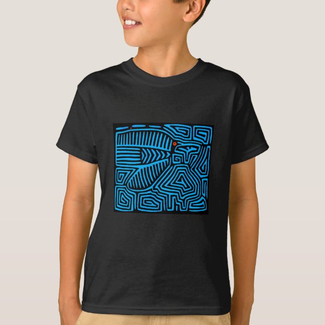 Kunaindianblåfågel T Shirt (Framsida)