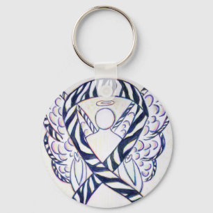 Kunbra Rand-medvetande Ribbon Angel Art Keychain Nyckelring