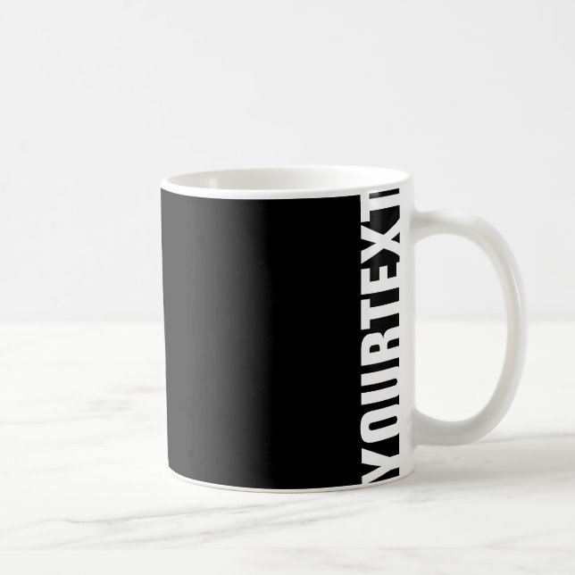 Kund Lägg till Trendiget Svartvit Elegant Kaffemugg (Höger)