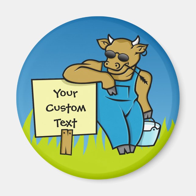 Kund med tecken magnet (Framsidan)