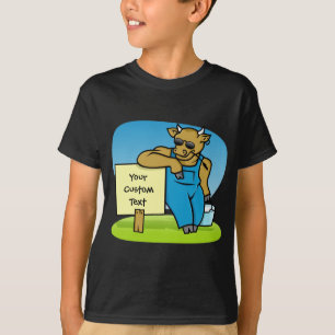 Kund med tecken t shirt