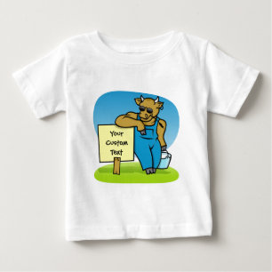 Kund med tecken tee shirt