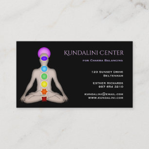 Kundalini centrerar för Chakra att balansera Visitkort