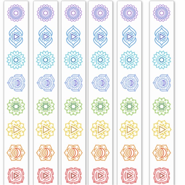 Kundalini Chakra Line Klistermärken (Framsida)