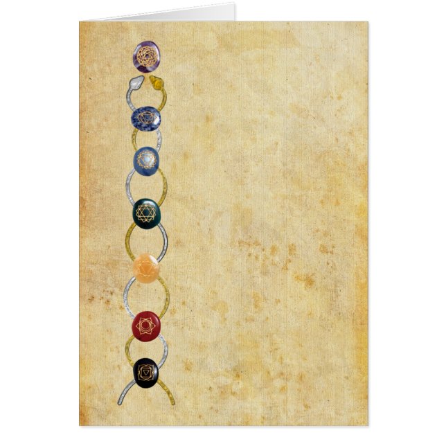 Kundalini Chakras Hälsningskort (Framsidan)