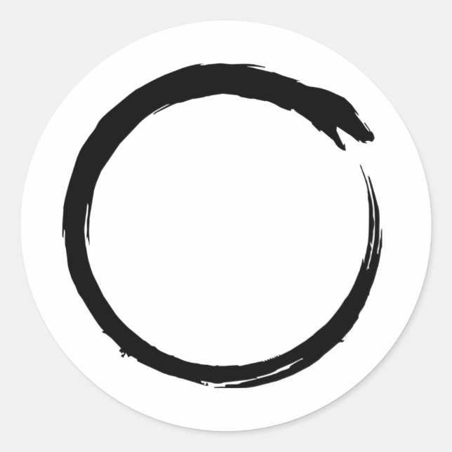 Kundalini ouroboros runt klistermärke (Framsida)