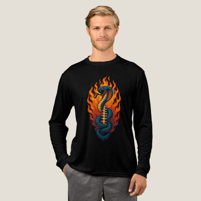 Kundalini Stigning Serpent T-Shirt - Andlig Snake (Hel framsida)